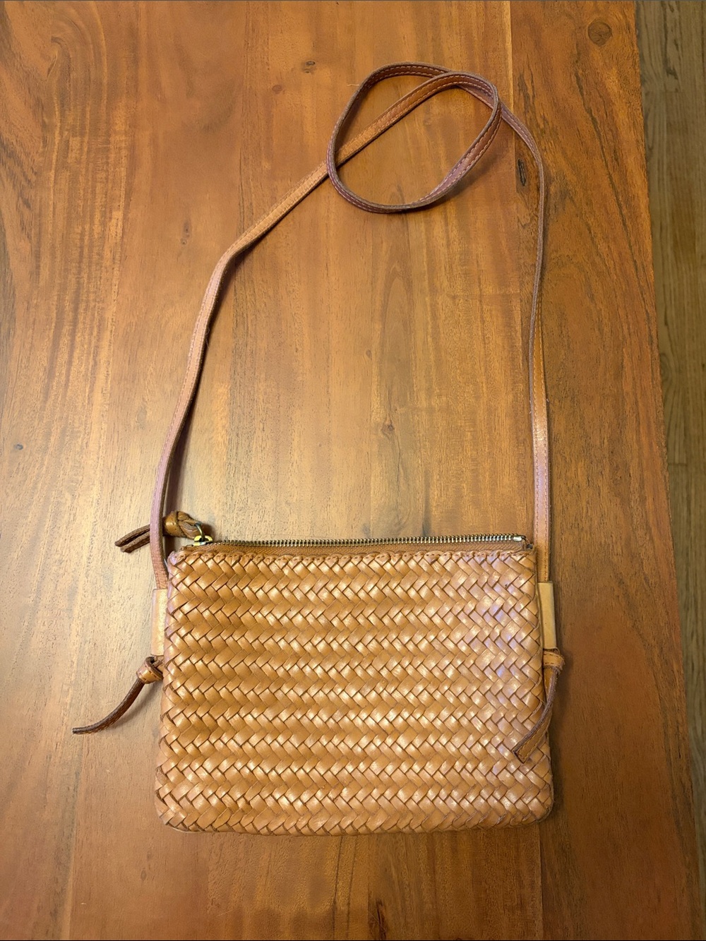 Madewell Leather Crossbody Bag in Tan